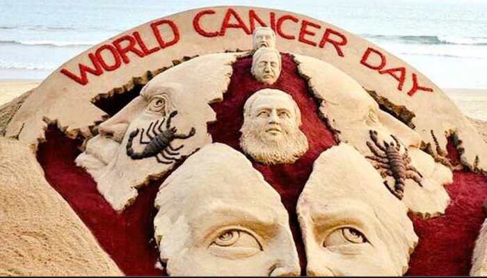 World Cancer Day: Sudarsan Pattnaik&#039;s sand art stresses on &#039;beating cancer&#039;—See pics