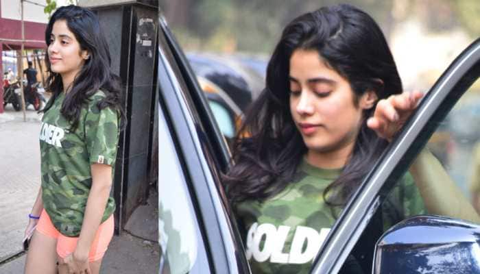Janhvi Kapoor spotted outside gym and it's her 'soldier' tee which catches attention