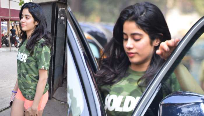 Janhvi Kapoor spotted outside gym and it's her 'soldier' tee which catches attention