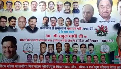 Now, hoarding in MP shows Congress chief Rahul Gandhi as 'Ram Bhakt', Kamal Nath as 'Hanuman bhakt' 