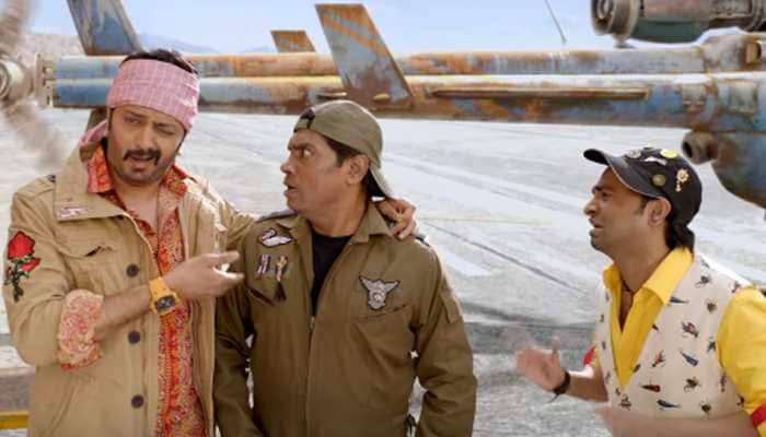 Total Dhamaal: Riteish Deshmukh-Johnny Lever&#039;s epic banter in &#039;Helicopter promo&#039; is unmissable—Watch