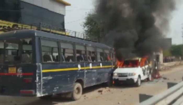 Gujjar quota agitation turns violent, vehicles set on fire in clash between police and protesters