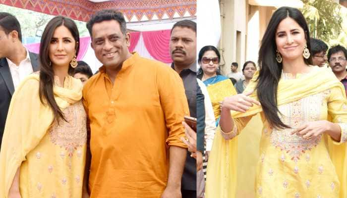 Katrina Kaif dons ethnic avatar for Saraswati Puja at Anurag Basu&#039;s residence—See pics