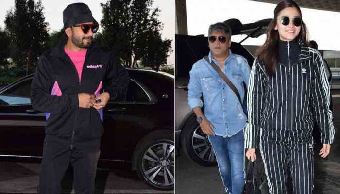 Gully Boy actors Ranveer Singh, Alia Bhatt spotted with Zoya Akhtar at airport — pics