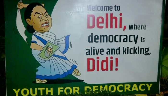 &#039;Didi, smile please&#039;: Posters taking a dig at Mamata Banerjee put up in Delhi 