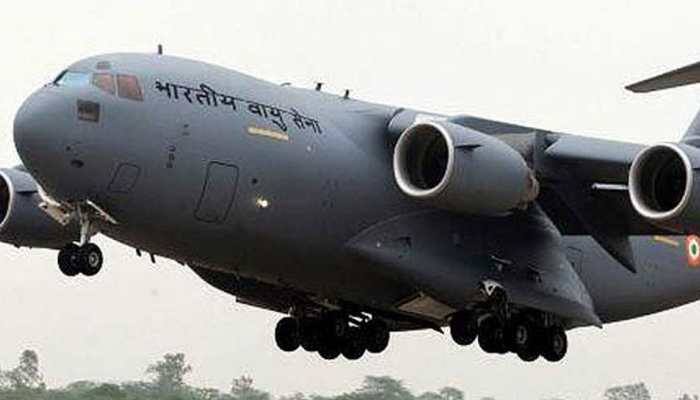 IAF's C-17 aircraft arrives in Srinagar to bring mortal remains of Awantipora attack martyrs