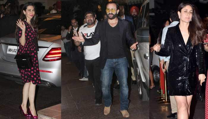 Kareena, Karisma Kapoor and Saif Ali Khan celebrate Randhir Kapoor&#039;s birthday together - In Pics