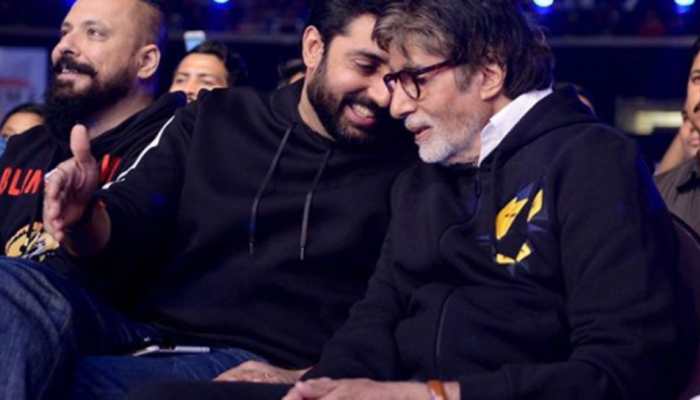 Abhishek celebrates Amitabh Bachchan&#039;s 50 years in Bollywood