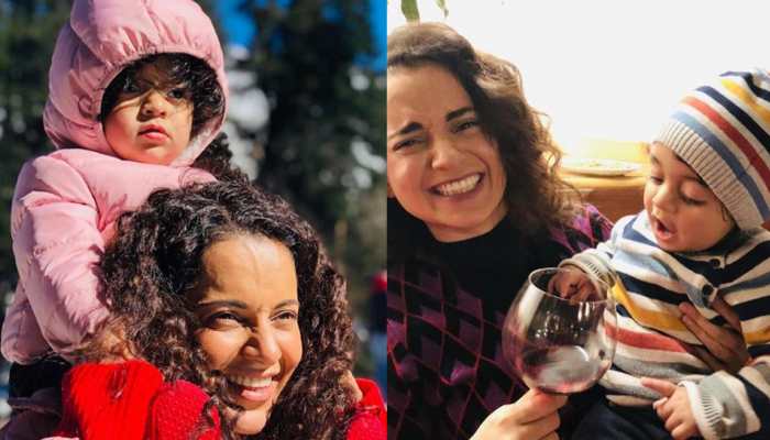 Kangana Ranaut playing with nephew Prithvi is too cute for words—Watch