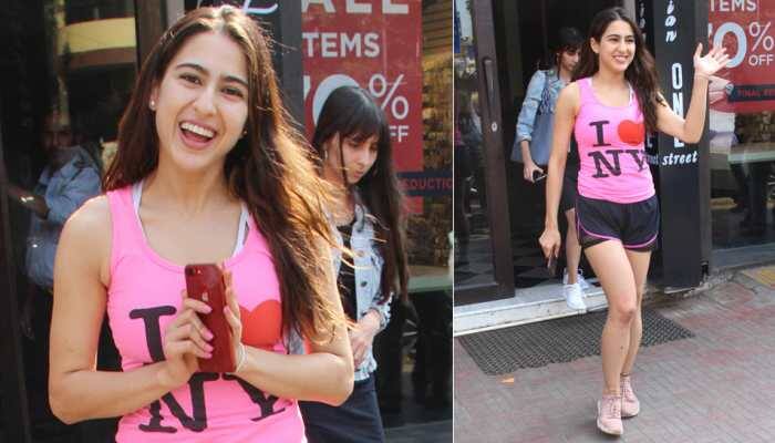 Sara Ali Khan spotted in Bandra, steps out in her stylish gym wear - See Pics