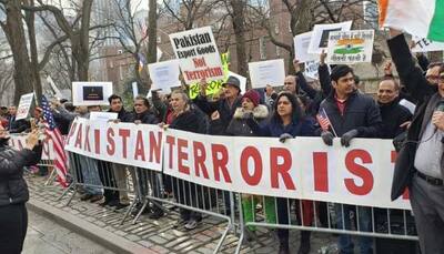 Pulwama attack: Scores of angry Indians protest in New York, raise 'Pakistan Murdabad' slogans
