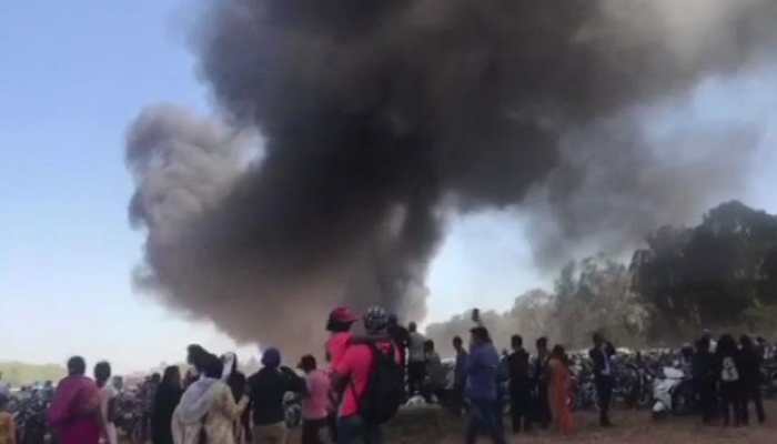 WATCH: Over 100 vehicles gutted in fire during Aero India show at Yelahanka Air Base