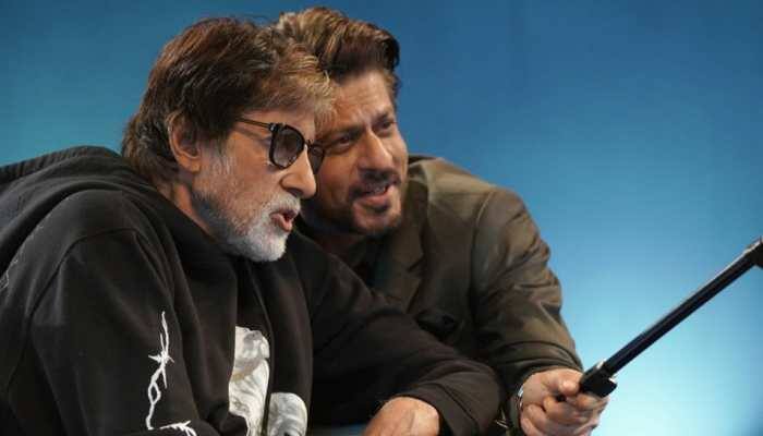 This pic of Amitabh Bachchan and Shah Rukh Khan calls for a freeze frame!
