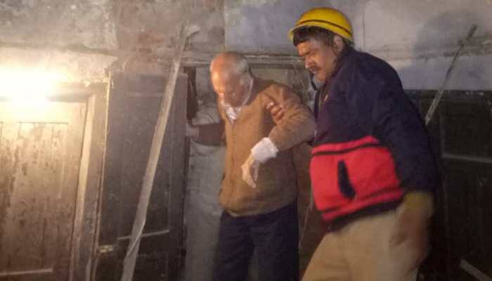 Dilapidated building collapses in Delhi's Karol Bagh