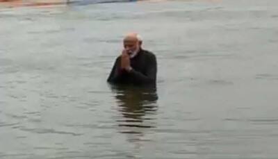 PM Modi takes holy dip at Kumbh, prays for well being of 130 crore Indians: Watch
