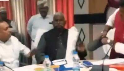 BJP MP in Uttar Pradesh hits MLA with shoe in fight for credit - Watch