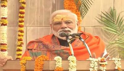 PM Narendra Modi arrives in Varanasi, lays foundation stone of Kashi Vishwanath Temple Corridor 