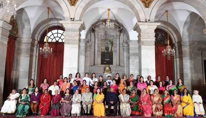 President Ram Nath Kovind honours 44 women of excellence with Nari Shakti Puraskar on International Women&#039;s Day