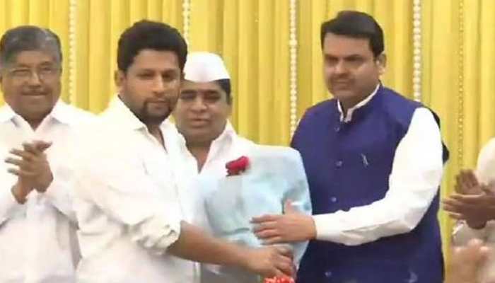 Embarrassment for Congress as party leader Radhakrishna Vikhe Patil's son joins BJP