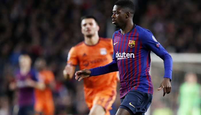 Barcelona rule injured forward Ousmane Dembele out for up to four weeks