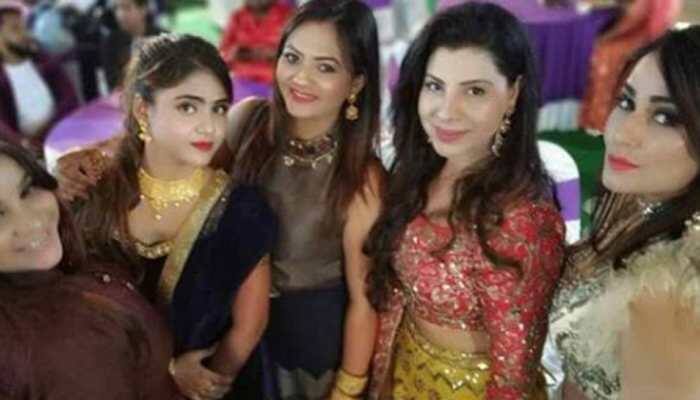 Pakhi Hegde shares the frame with Sambhavna Seth and Anara Guota at Seema Singh's wedding