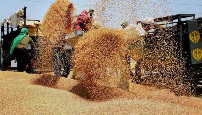 States with highest and lowest production of wheat in last four years