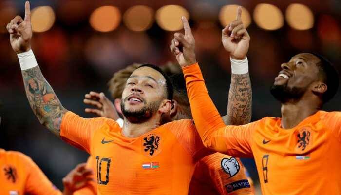 Memphis Depay double leads Netherlands to easy 4-0 win over Belarus