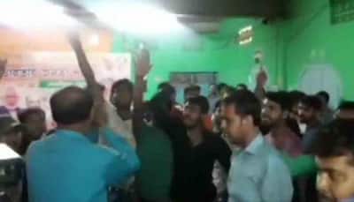 West Bengal: BJP workers vandalise office against nomination of Nisith Pramanik from Coochbehar 