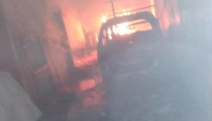 Fire erupts after cylinder explodes in building in Delhi&#039;s Moonga Nagar; rescue operations underway