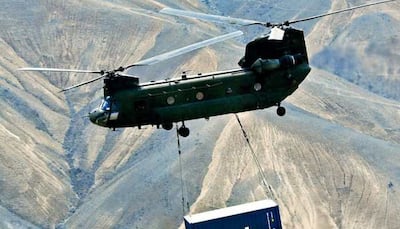 IAF Chinook CH-47F helicopter takes off with the music of URI - The Surgical Strike