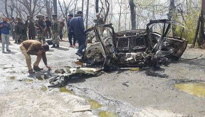 Cylinder blast in car near CRPF convoy on Srinagar-Jammu highway