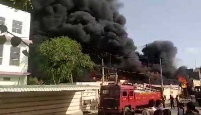 Fire breaks out at a chemical factory in Rajasthan's Jodhpur