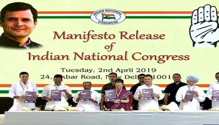 Congress releases manifesto for 2019 Lok Sabha election, lays thrust on farmer welfare