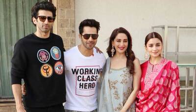 Alia Bhatt, Varun Dhawan, Madhuri and Aditya Roy Kapur promote 'Kalank' in full swing—See pics