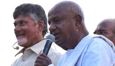 HD Deve Gowda pitches Chandrababu Naidu as opposition's PM face; Andhra CM junks suggestion