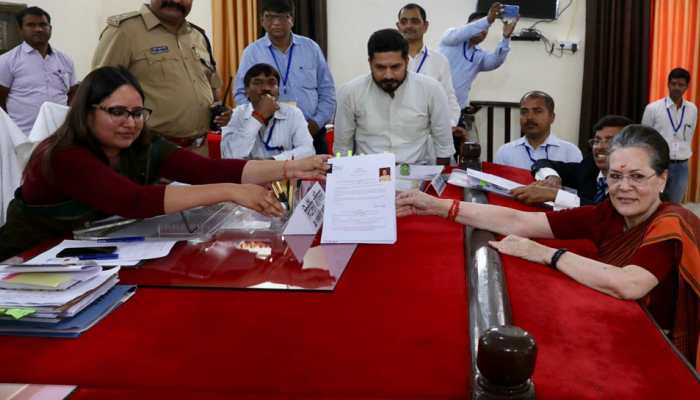 Rahul, Priyanka by her side, Sonia Gandhi files nomination papers from Rae Bareli Lok Sabha seat