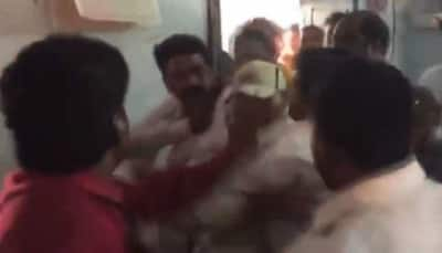 Broken chairs in temple of democracy: TDP, YSRCP workers clash at polling station