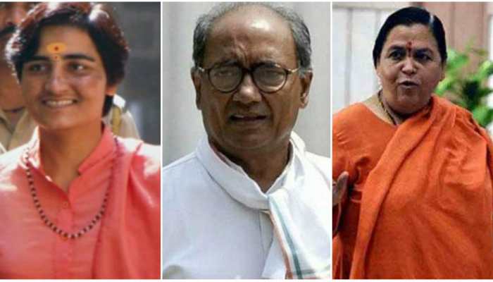BJP likely to field Sadhvi Pragya or Uma Bharti against Congress' Digvijaya Singh BJP likely to field Sadhvi Pragya or Uma Bharti against Congress' Digvijaya Singh