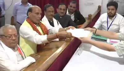 Union Minister Rajnath Singh files nomination from Lucknow constituency for Lok Sabha election