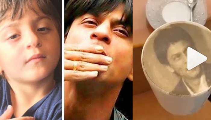 Shah Rukh Khan posts new pic with &#039;mini me&#039; Abram, &#039;licks&#039; himself in new video