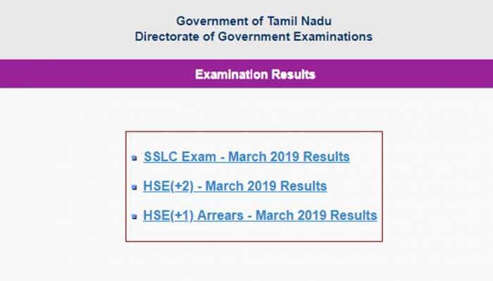 Tamil Nadu Board Class 10th result 2019 announced: TN Board SSLC exam results declared on tnresults.nic.in	