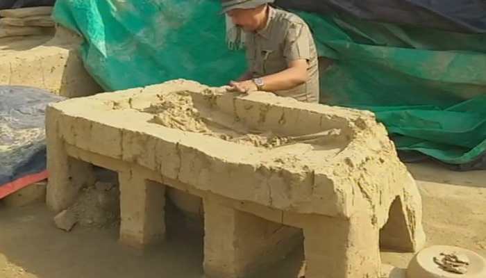 ASI unearths decorated 'legged' coffins with skeletons during excavation in Uttar Pradesh
