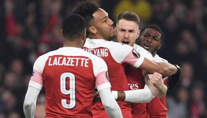 Europa League semi-final: Alexandre Lacazette&#039;s brace helps Arsenal beat Valencia 3-1 in first leg