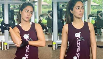 Erica Fernandes has a hilarious reaction to Hina Khan's gym pics