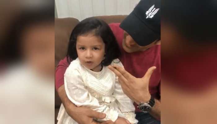 Watch: Go and vote, just like mumma and papa, says MS Dhoni&#039;s daughter Ziva