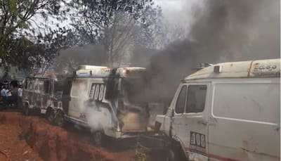 50 government ambulances gutted in fire in Telangana