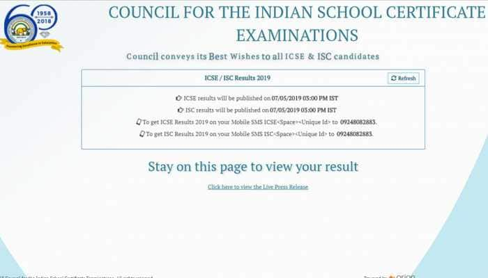 ICSE result 2019: Class 10th results to be declared at 3 pm on cisce.org