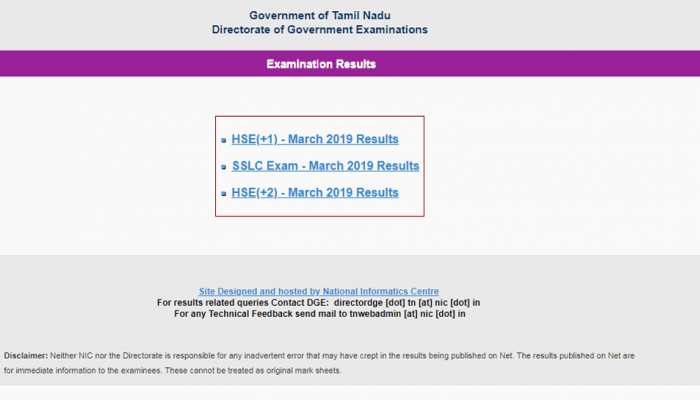 Tamil Nadu HSC Plus One results 2019 declared, Check results at tnresults.nic.in, dge.tn.nic.in