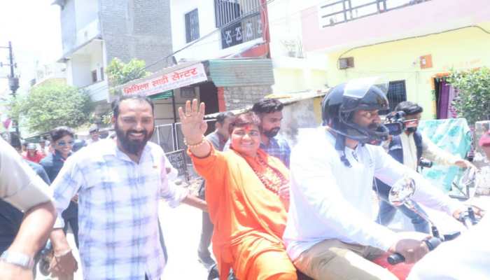 Lok Sabha election 2019: Sadhvi Pragya takes out bike rally, appeals to voters to choose BJP