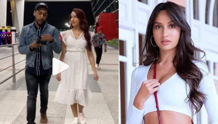 Something &#039;strange&#039; happens with Nora Fatehi at Delhi airport—Watch